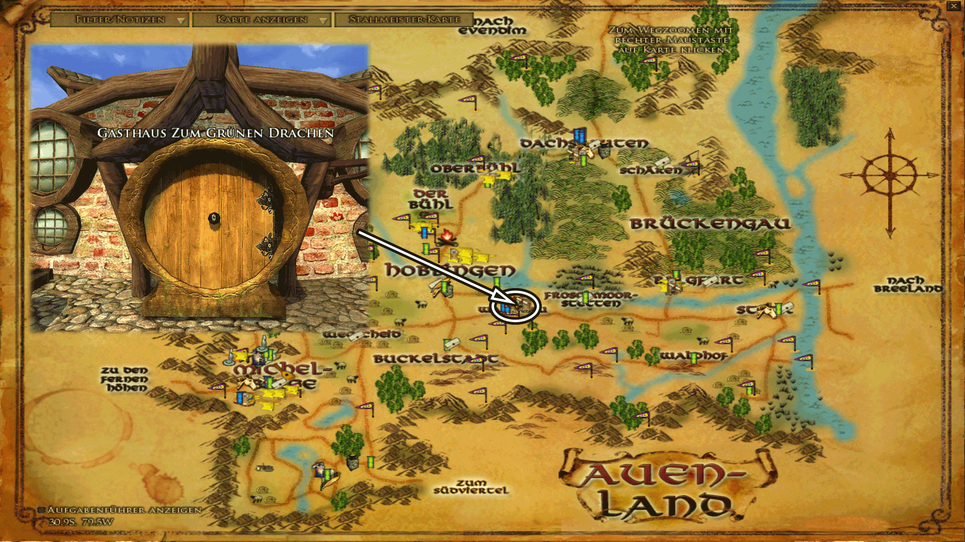 Gasthaus Grünr Drachen - Karte anklicken zum vergrößern Gasthaus Grünr Drachen - Karte anklicken zum vergrößern