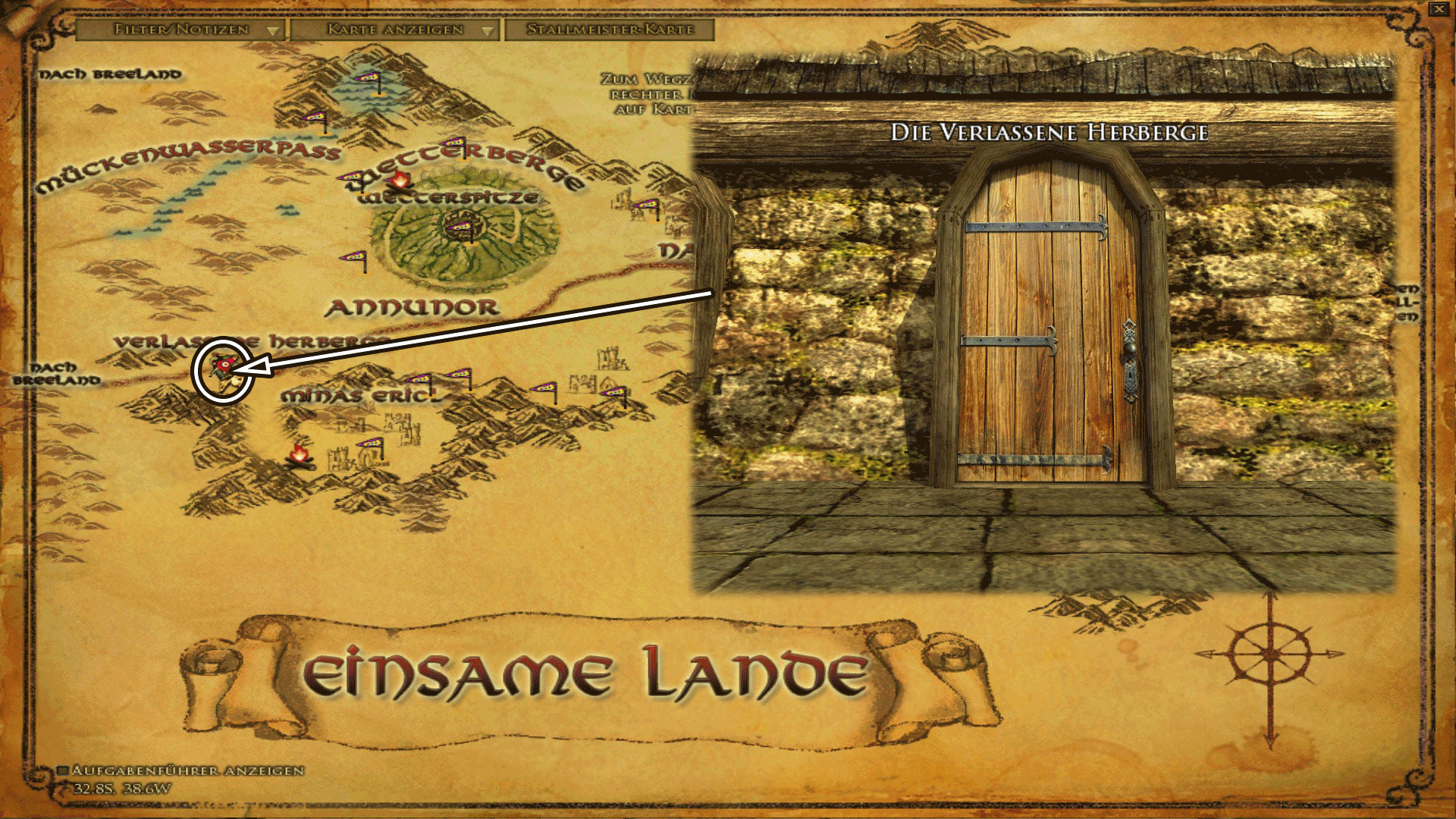 Gasthaus Verlassene Herberge - Karte anklicken zum vergrößern Gasthaus Verlassene Herberge - Karte anklicken zum vergrößern