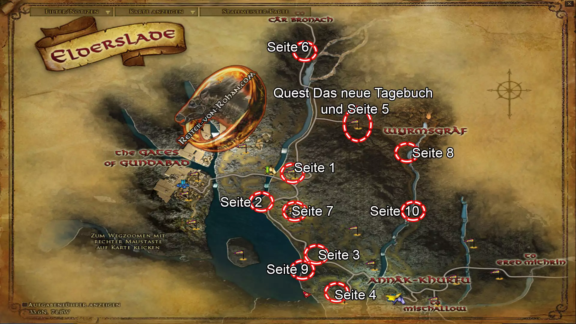 kristal tagebuch karte